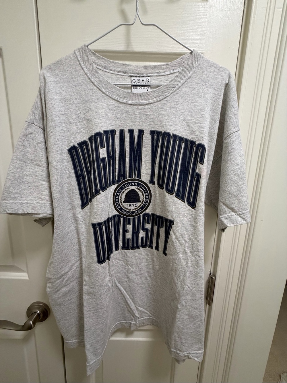 Gear For Sports Gray Brigham Young University Logo Tee
